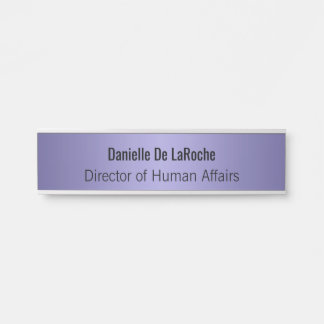 Lavender Purple Metallic Personalised Name Plate