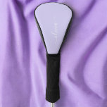 Lavender Purple Modern Script Girly Monogram Name Golf Head Cover<br><div class="desc">Lavender Purple Simple Script Monogram Name Golf Driver Cover. This makes the perfect sweet 16 birthday,  wedding,  bridal shower,  anniversary,  baby shower or bachelorette party gift for someone that loves glam luxury and chic styles.</div>