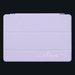 Lavender Purple Modern Script Girly Monogram Name iPad Pro Cover<br><div class="desc">Lavender Purple Simple Script Monogram Name Laptop Case. This makes the perfect sweet 16 birthday,  wedding,  bridal shower,  anniversary,  baby shower or bachelorette party gift for someone that loves glam luxury and chic styles.</div>