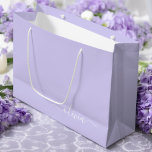 Lavender Purple Modern Script Girly Monogram Name Large Gift Bag<br><div class="desc">Lavender Purple Simple Script Monogram Name Gift Bag. This makes the perfect sweet 16 birthday,  wedding,  bridal shower,  anniversary,  baby shower or bachelorette party gift bag for someone that loves glam luxury and chic styles.</div>