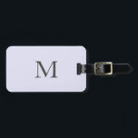 Lavender Purple Monogram Initial Name Modern Gift Luggage Tag<br><div class="desc">Monogrammed initial and also personal details like name,  address,  phone number and email all of which you can edit. Designed with attractive purple colour background! You may change colours as you wish.</div>