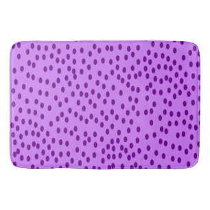 Lavender Purple Polka Dots Bath Mat