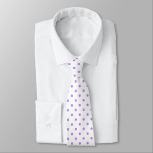 Lavender Purple Polkadots Pattern Tie