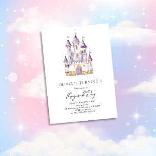 Lavender Purple Princess Birthday Invitation