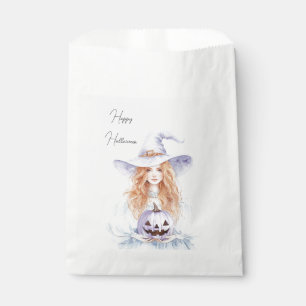 Lavender Purple Pumpkin Redhead Halloween Favour Bags