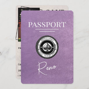 Lavender Purple Reno Passport Save The Date