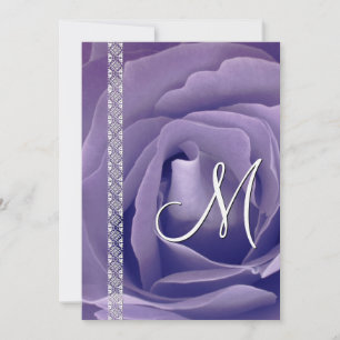 Lavender Purple Rose and Lace Wedding Template