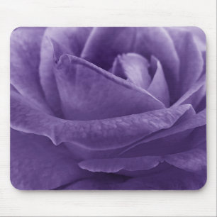 Lavender Purple Rose Macro Flower Mouse Mat