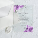 Lavender Purple & Silver Floral Elegant Wedding Acrylic Invitations<br><div class="desc">Lavender Purple & Silver Floral Elegant Wedding Acrylic Invitations

See matching collection in Niche and Nest Store</div>