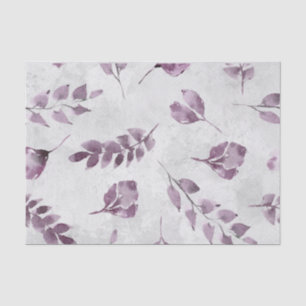 Lavender Purple Simple Floral Watercolor Design Tissue Paper
