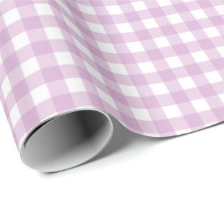 Lavender Purple Simple Plaid Wrapping Paper