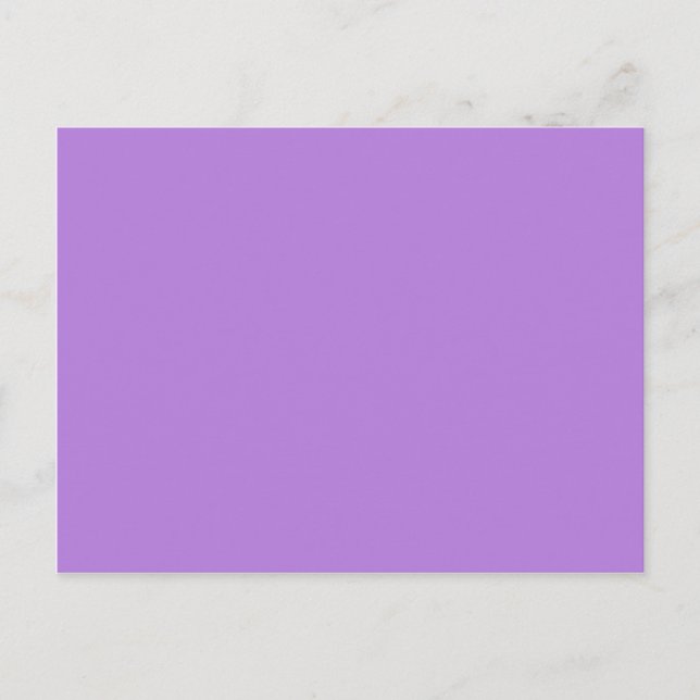 Lavender Purple Solid Colour Postcard (Front)