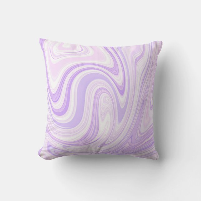 Lavender Purple Swirl Cushion (Front)