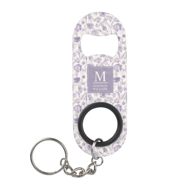 Lavender Purple Watercolor Floral Flowers Pattern (Front)