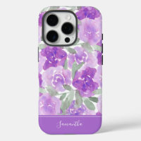 Lavender Purple Watercolor Floral Personalised