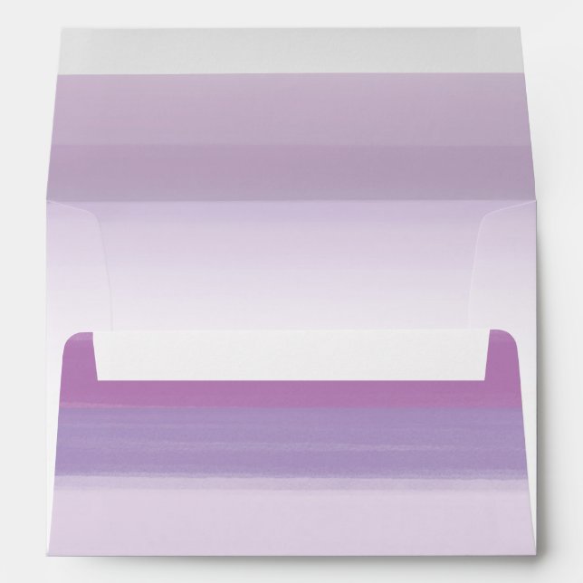 Lavender Purple Watercolor Invitation Envelopes (Back (Bottom))