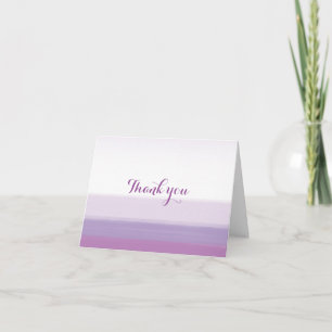 Lavender Purple Watercolor Modern Thank You Card