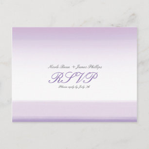 Lavender Purple Watercolor RSVP Wedding Postcard