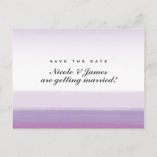 Lavender Purple Watercolor Save The Date Postcard