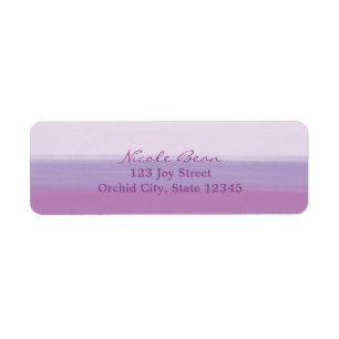 Lavender Purple Watercolor Wedding Address Labels