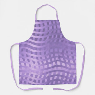 Lavender Purple Wavy Abstract Apron