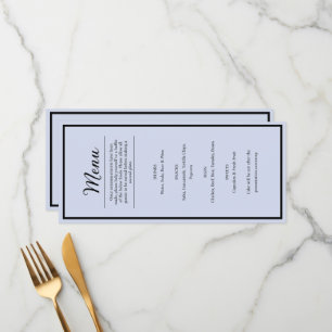 Lavender Purple Wedding Reception Dinner Menu
