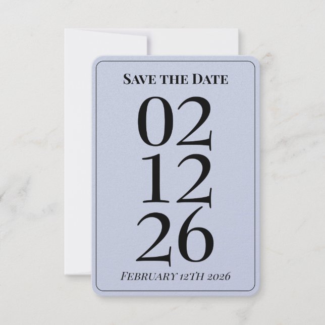 Lavender Purple Wedding Save the Date Cards (Front)