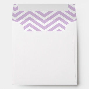 Lavender Purple White Chevron Lined Envelopes