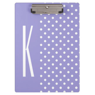 Lavender Purple & White Polka Dots Clipboard