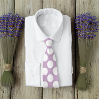 Lavender Purple White Polka Dots Retro