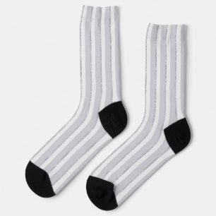 Lavender Purple White Sparkle Glitter Stripes Socks