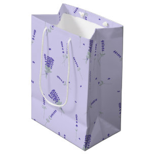 Lavender Purple Wildflower Floral Botanical Medium Gift Bag
