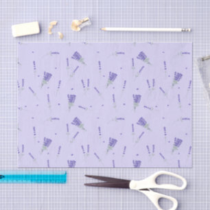 Lavender Purple Wildflower Floral Botanical Tissue Paper