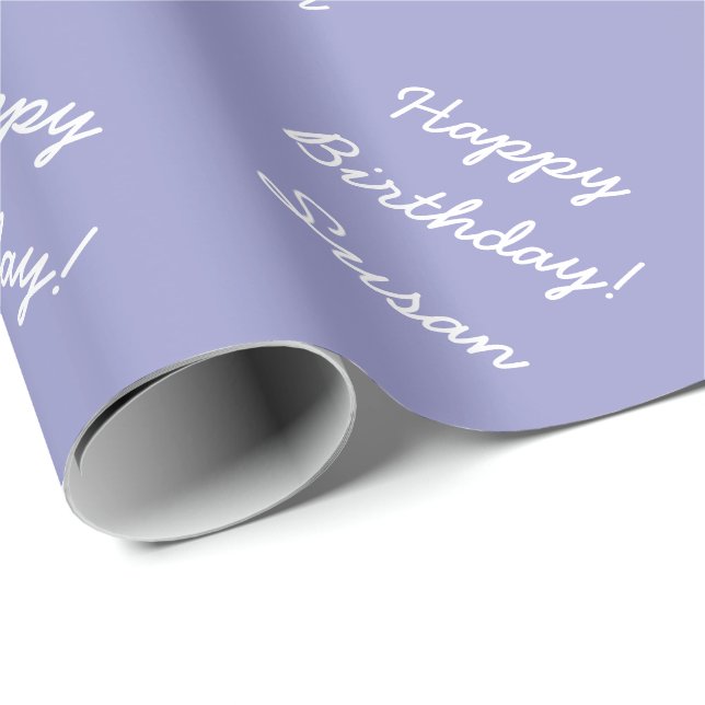 Lavender purple wrapping paper | Personalizable (Roll Corner)