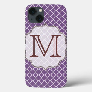 Lavender Quarterfoil Latti Monogram IPAD Case