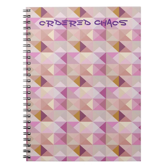 Lavender Quilt Geo Abstract Ordered Chaos Journal (Front)