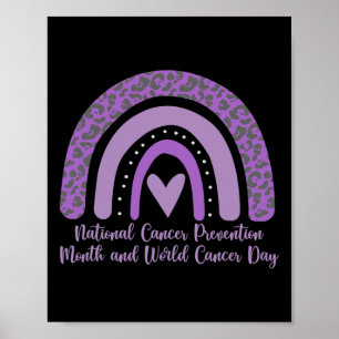 Lavender Rainbow Cancer Prevention Month World Can Poster