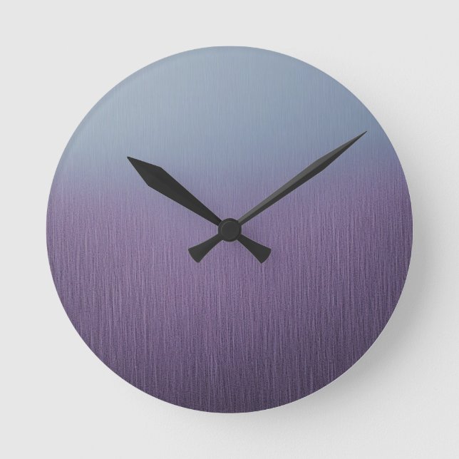Lavender Rainfall  Round Clock (Front)