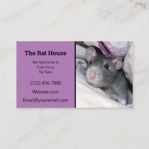 Lavender Rat Breeder Rattery Business Card