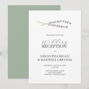 Lavender Reception Only Wedding Invitation
