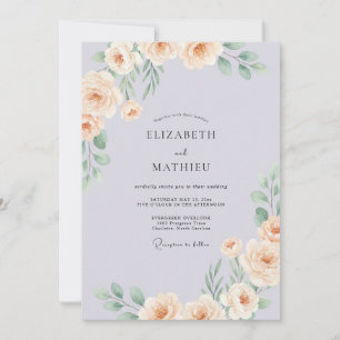 Lavender Refined Floral Wedding Invitation