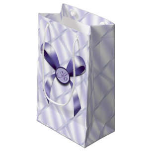 Lavender Reflection w/ Bow Monogram Small Gift Bag