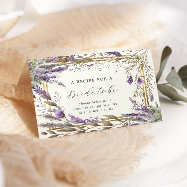 Lavender Regal Floral Bridal Shower Enclosure card (Creator Uploaded)