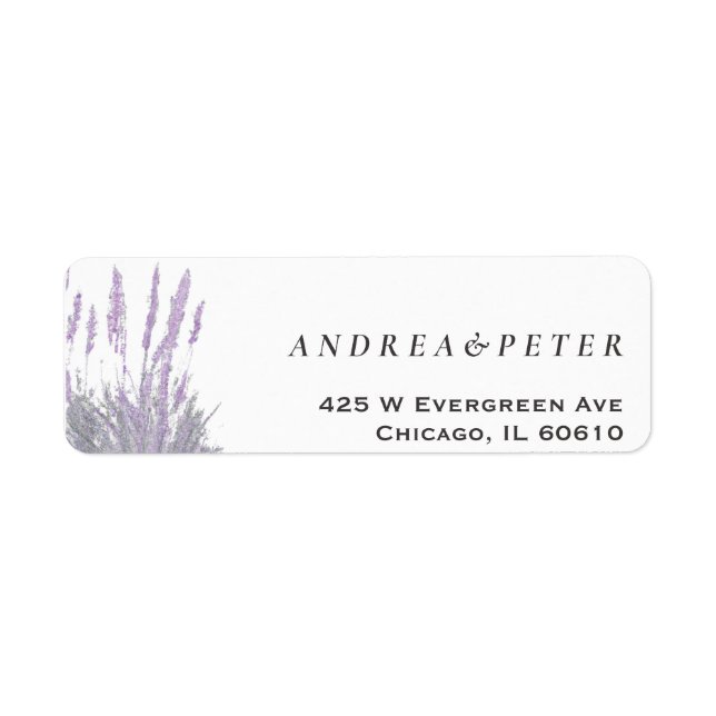 Lavender Return Address Label (Front)