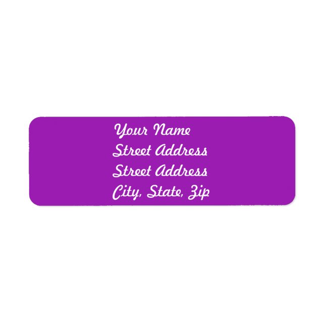 Lavender Return Address Sticker (Front)