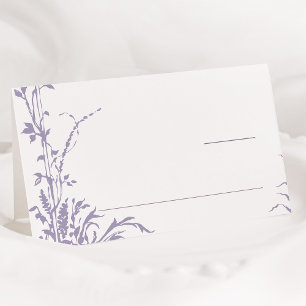 Lavender Romantic Botanical Garden Wedding Place Card