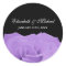 Lavender Rose and Black Wedding Favour Label