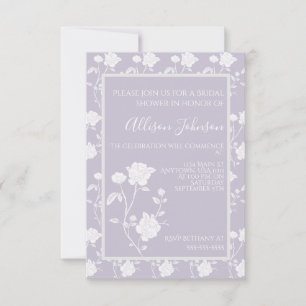 Lavender Rose Bridal Shower Invitation