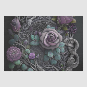 Lavender Rose Celtic Knot Wrapping Paper