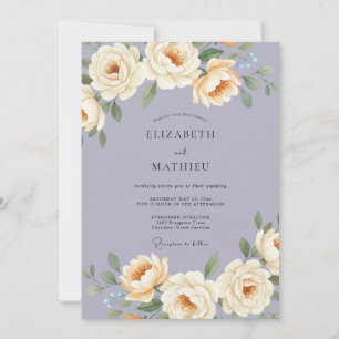Lavender Rose Ethereal Wedding Invitation